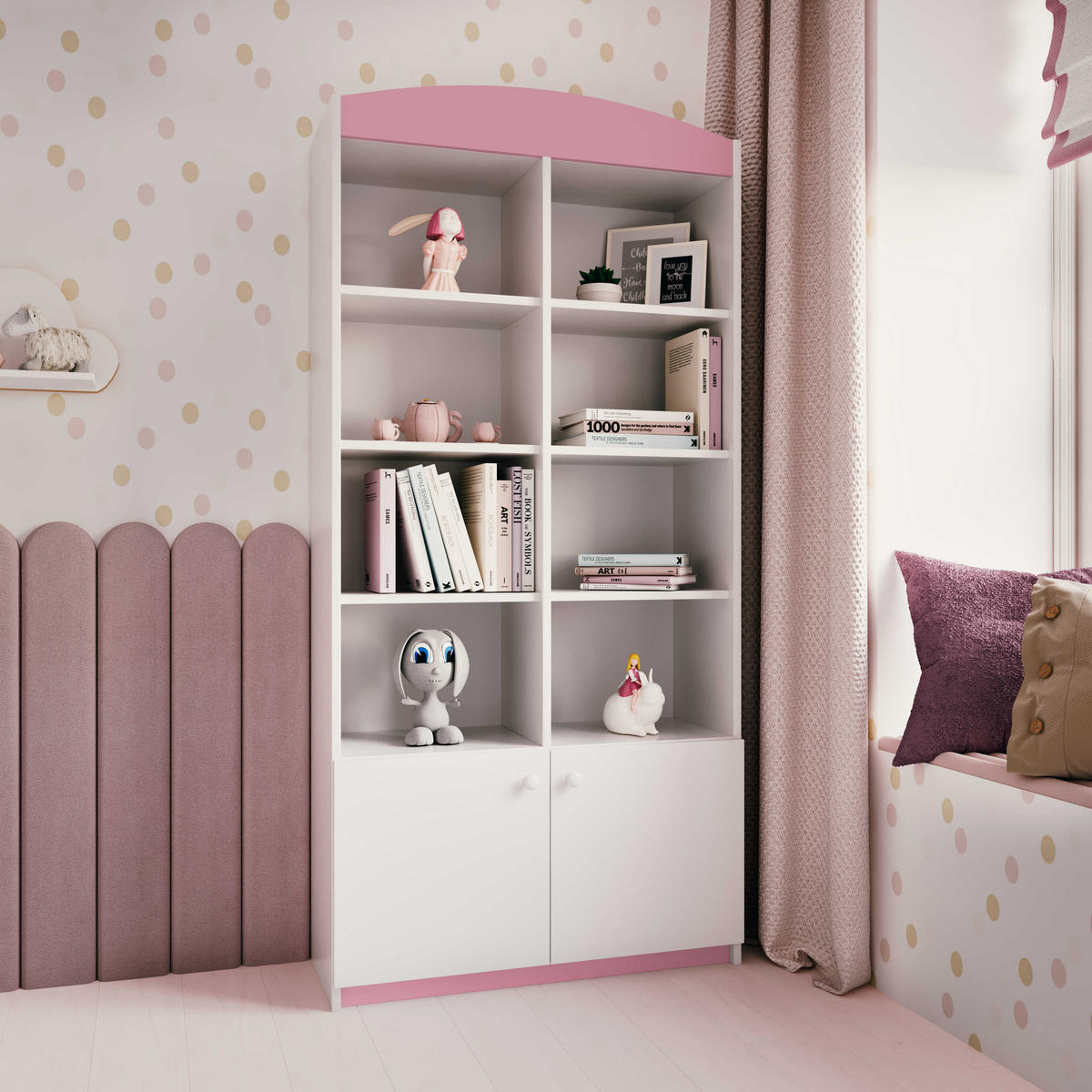 KINDERREGAL II Babydreams 90\180\36 - Hellrosa, Holzwerkstoff (90/180/36cm) - Kocot Kids