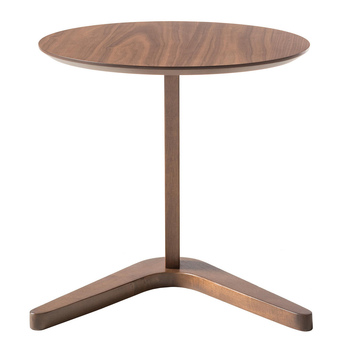 BEISTELLTISCH - Gummibaum teilmassiv - Walnussfarben, Holzwerkstoff (50/50/50cm) - home24