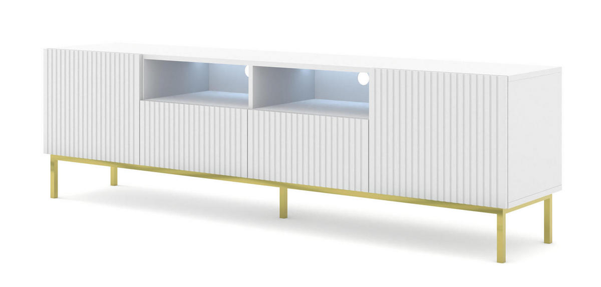 TV-LOWBOARD WEIß - Weiß, Holzwerkstoff (200/58/42cm) - FURNLUX