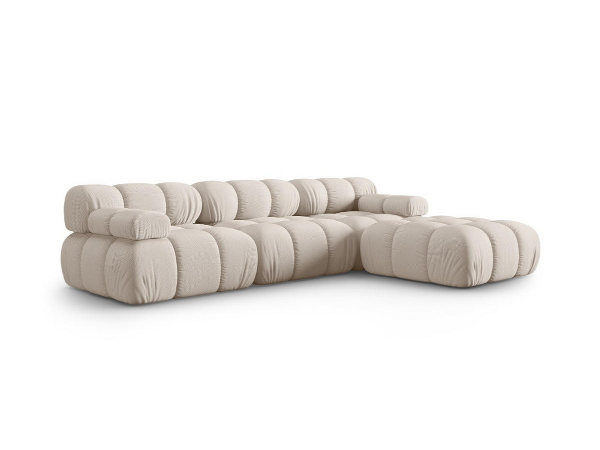 SOFA modular Bellis aus 3D-Stoff leichtes beige 4 Sitzplätze - Creme, Textil (188/70/282cm) - Micadoni