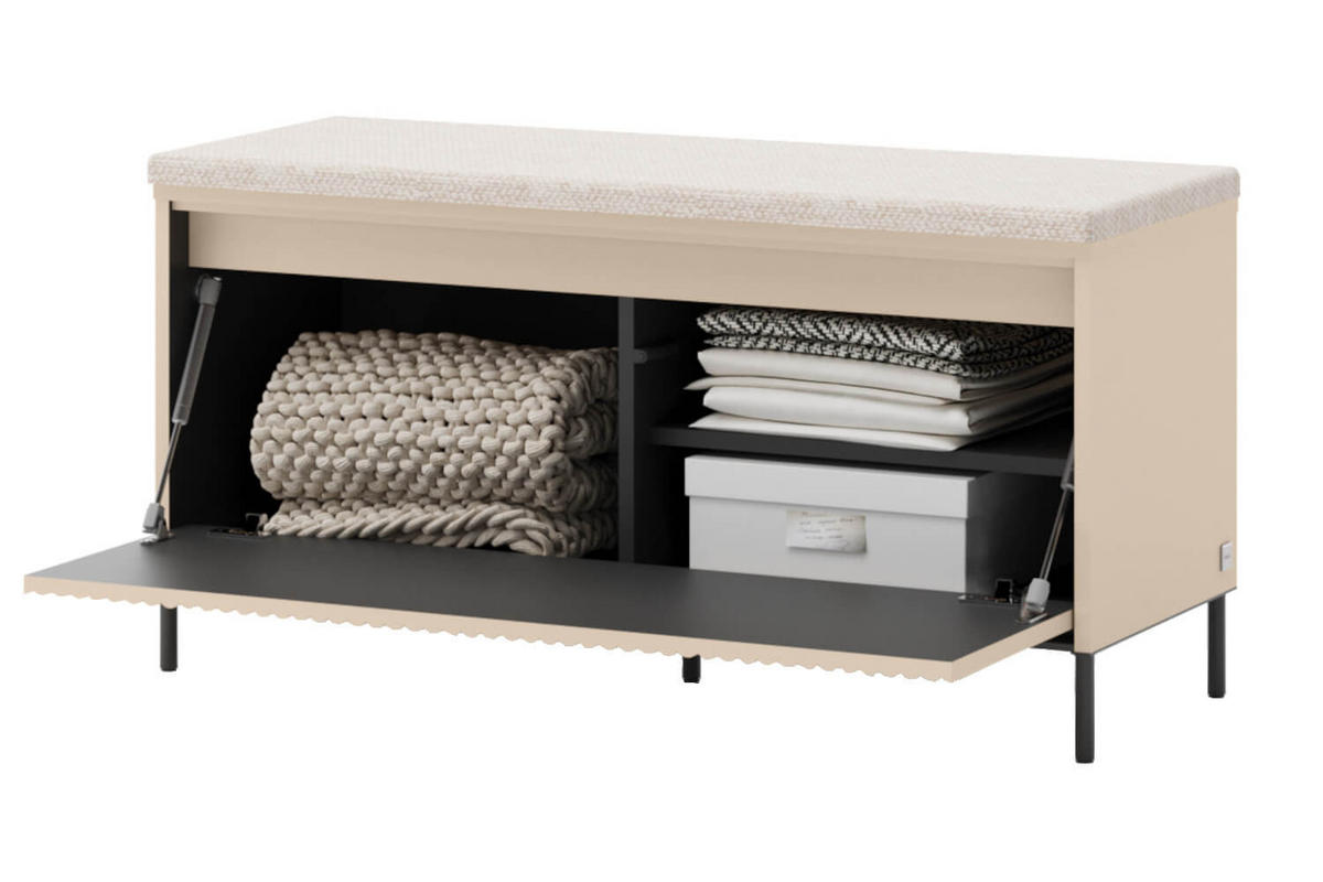 GARDEROBE TREND - Beige/Schwarz, Holzwerkstoff (245/210/40cm) - Meblini