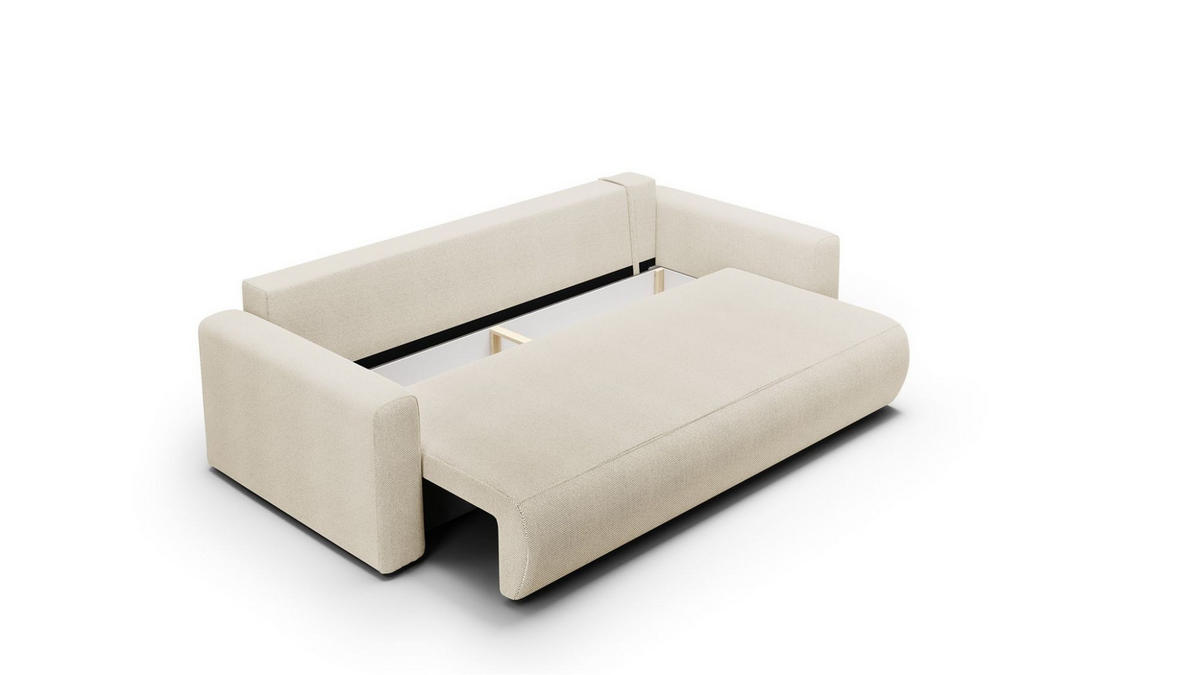 SOFA Schlafsofa Chaira - Beige, Holzwerkstoff/Textil (238/85/103cm) - Fun Möbel