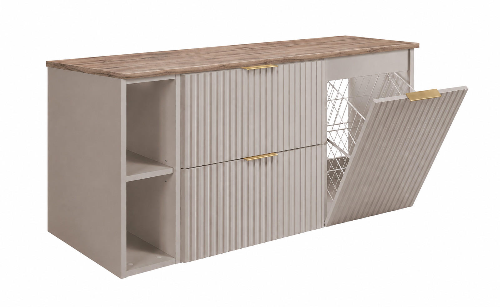 3XE Living Badmöbel-Set Kaschmir, Eiche 120x57x46 cm