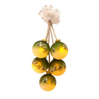 CHRISTBAUMKUGELN LED Leuchtgehänge Grün 8cm (Glas / 1 Stk.) - Grün, Glas (8/8/8cm)