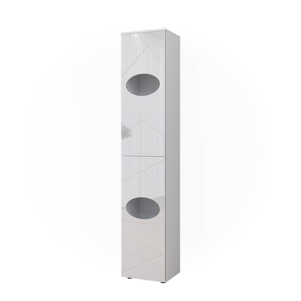 WÄSCHESCHRANK Irma Weiß 37.2 x 192 cm - Weiß, Holzwerkstoff (37.2/192/32cm) - Vicco