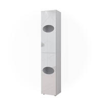 WÄSCHESCHRANK Irma Weiß 37.2 x 192 cm - Weiß, Holzwerkstoff (37.2/192/32cm) - Vicco