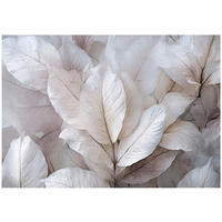 FOTOTAPETE Blätter 3D Effekt Natur Wohnzimmer 150x105 - Multicolor, Papier (150/105cm) - Wallarena