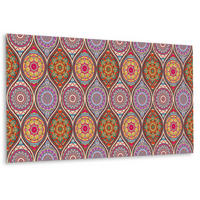WANDPANEEL 100 x 50 cm Wunderschönes Mandala - Violett/Rot, Textil (100/1.6/50cm) - TULUP