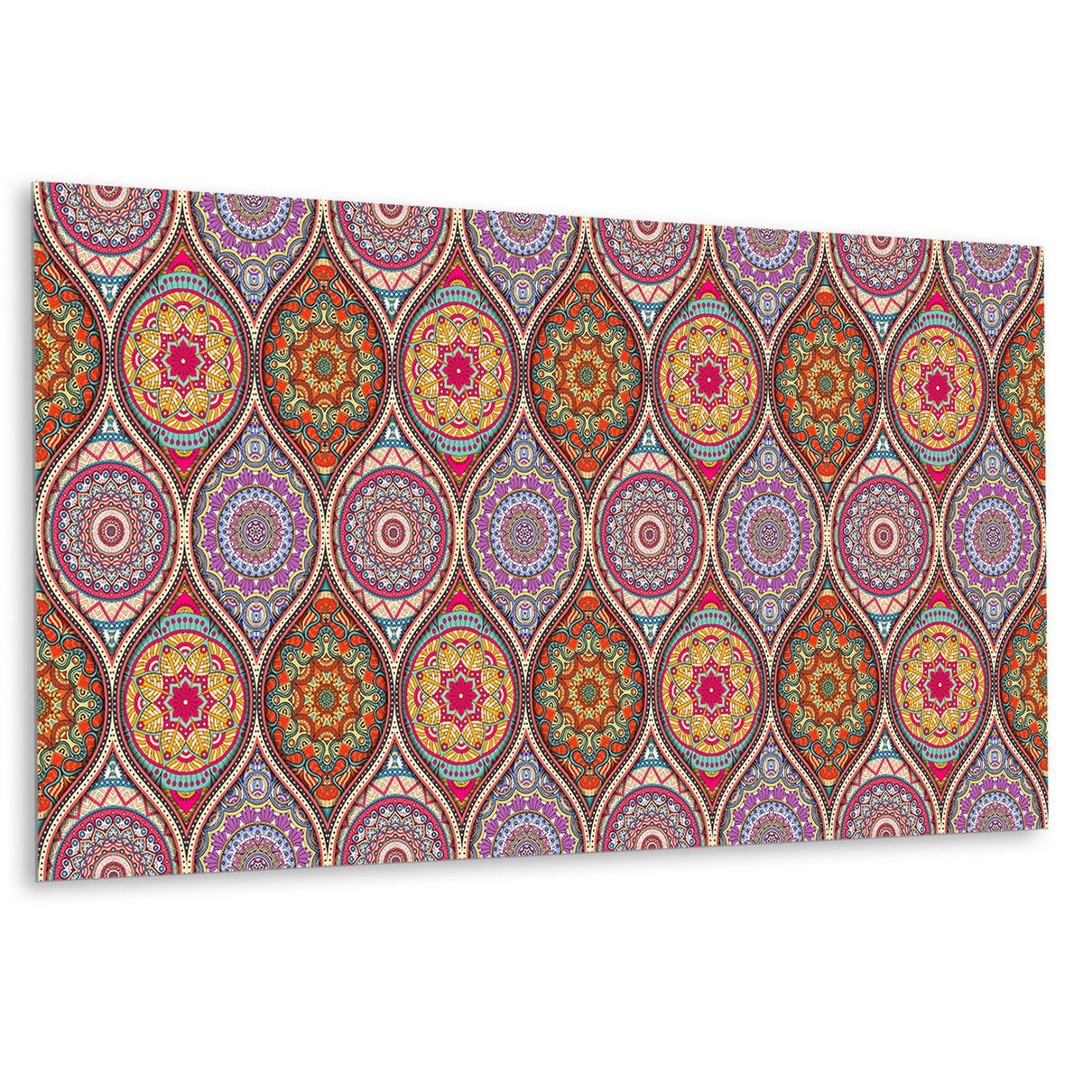 WANDPANEEL 100 x 50 cm Wunderschönes Mandala - Violett/Rot, Textil (100/1.6/50cm) - TULUP
