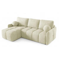 ECKSOFA Beige MONO Mit Schlaffunktion Und Dekokissen Links - Beige, Textil (220/145cm) - Sepro Meble