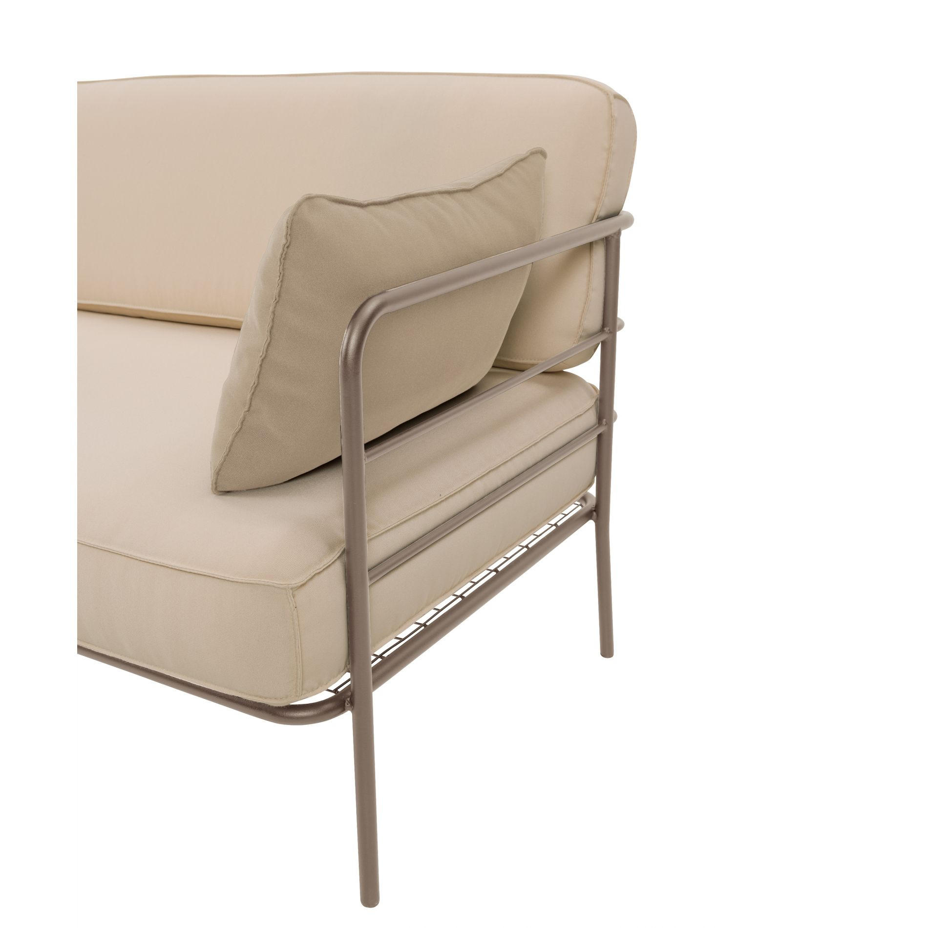 Thumbnail - Selsey Garten-Sofa, Beige, Textil, 2-Sitzer, 116x80x71 cm, Loungemöbel, Outdoorsofas