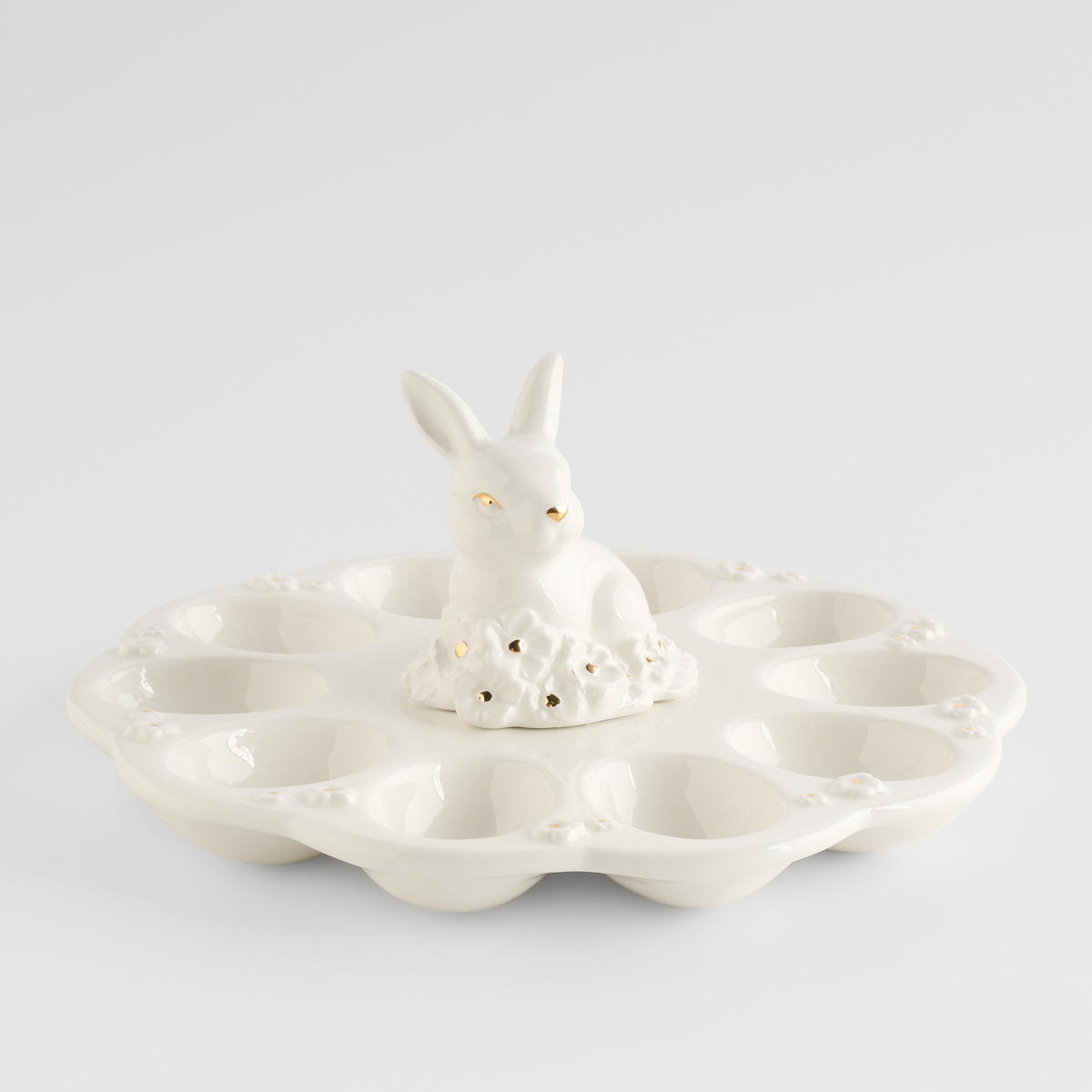 EIERPLATTE Bellissima - Weiß, Stein (23/10.5/23cm) - home&you