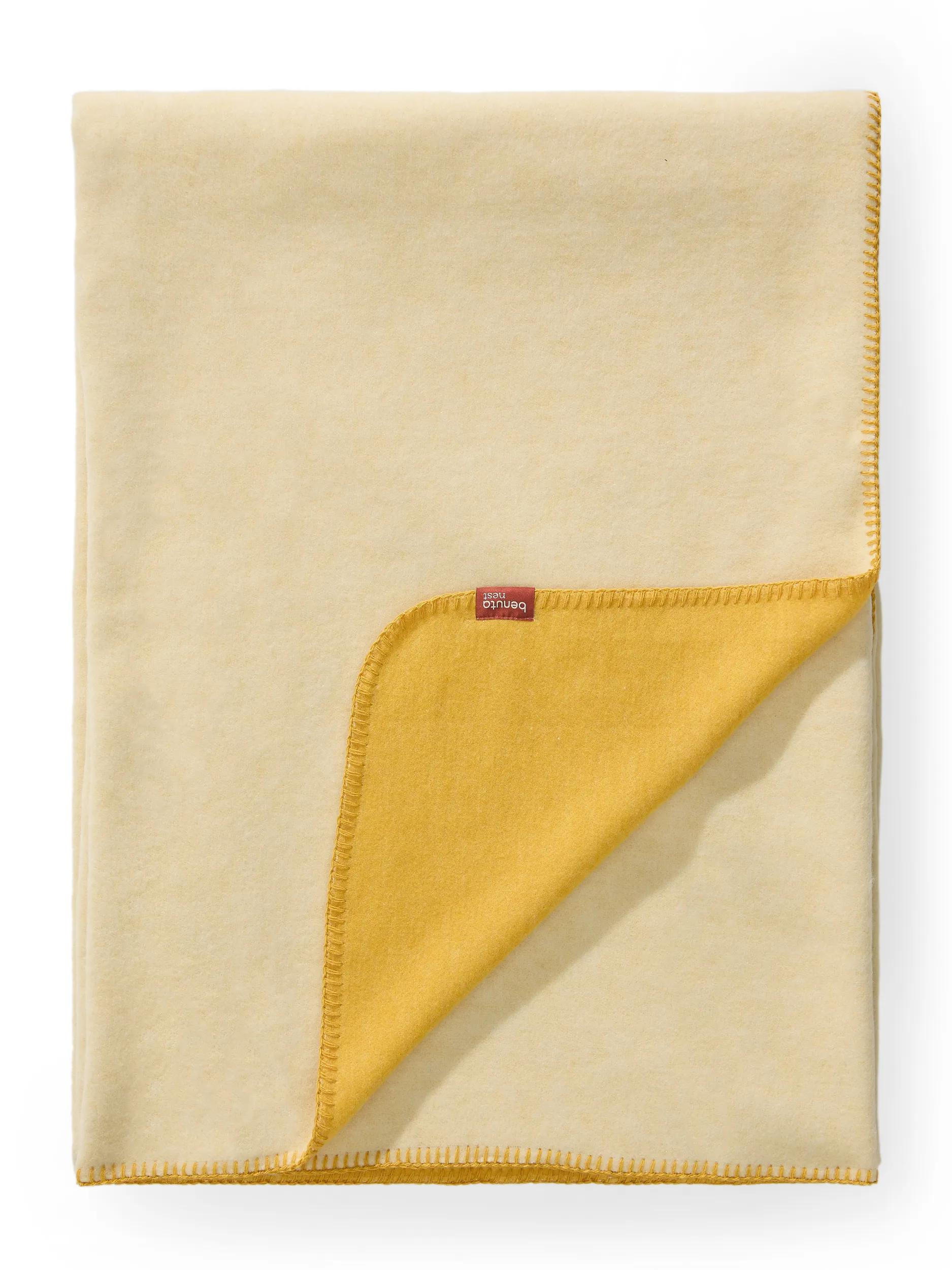 DECKE Mona Gelb 140/200 cm - Gelb, Textil (140/200cm) - benuta
