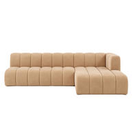 ECKSOFA GRAND L 295 cm, Stoff Salvador, Beige, Rechts - Beige, Holz (295/179cm) - Kaiser Möbel