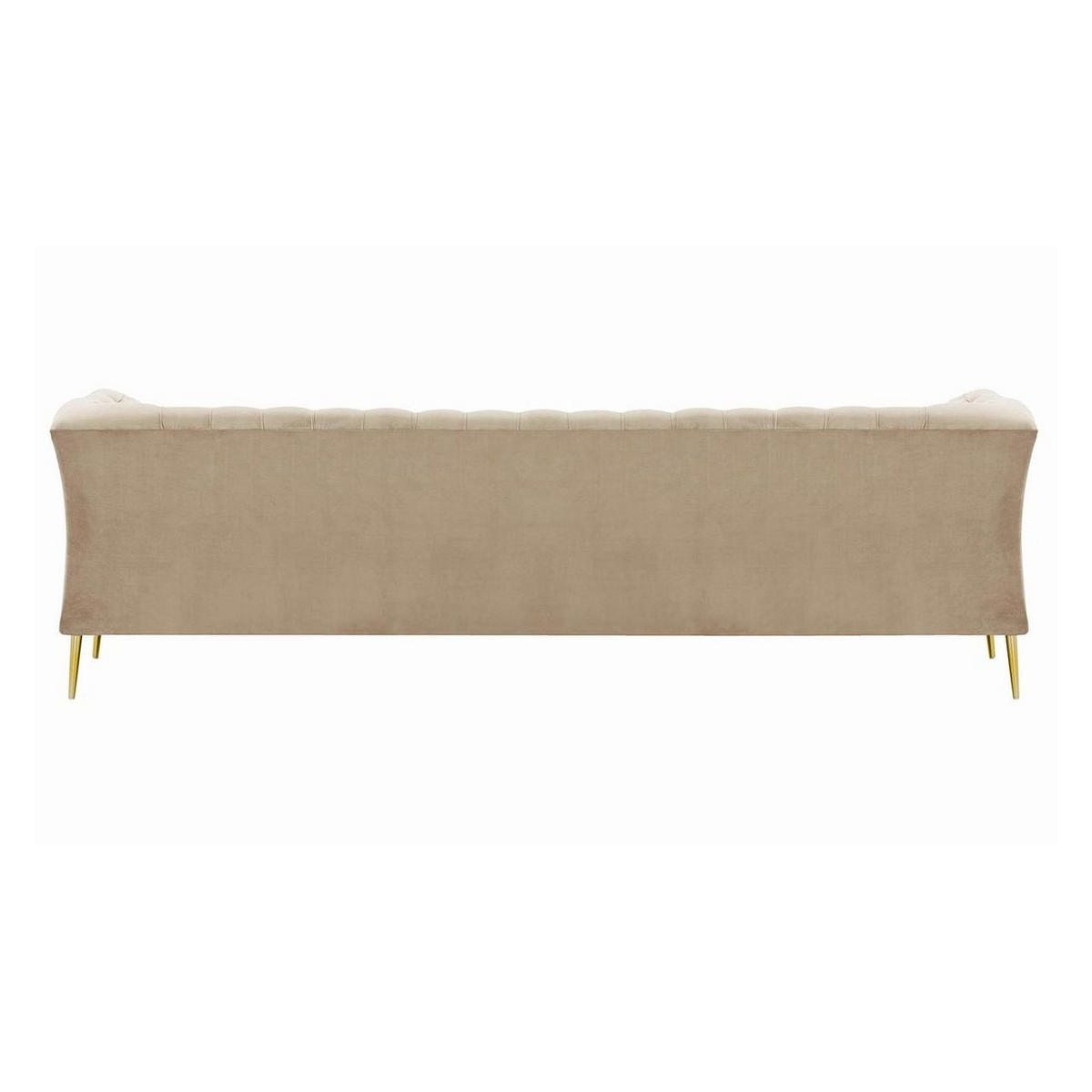 DREISITZER-SOFA Chesterfield Modern-Velluto 2 - Creme, Holz/Textil (248/74/80cm)