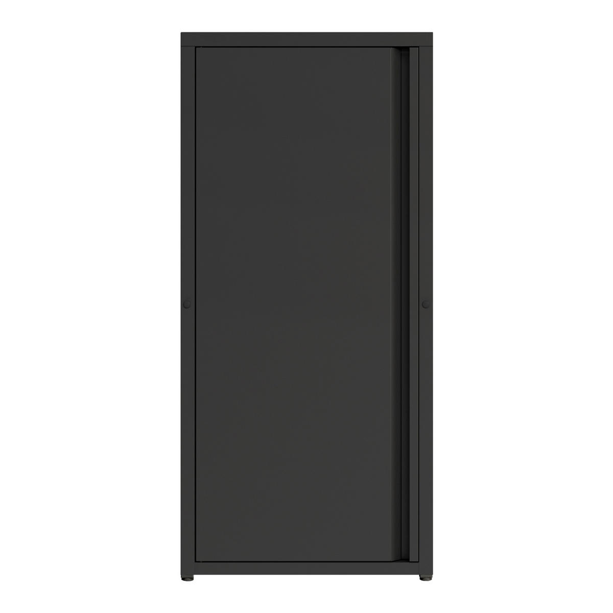 AKTENSCHRANK Burlöv - Schwarz, Metall (40/88/35cm) - [en.casa]