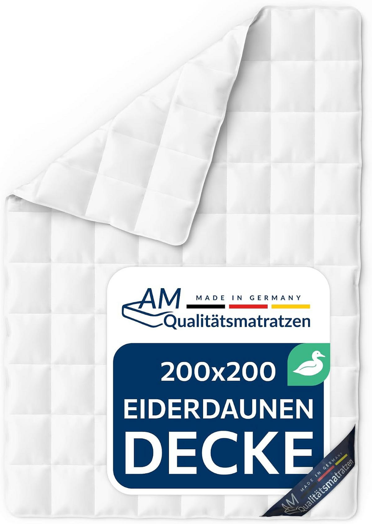 EIDERDAUNENDECKE 200/200 cm Weiß - Weiß, Textil (200/200cm) - AM Qualitätsmatratzen