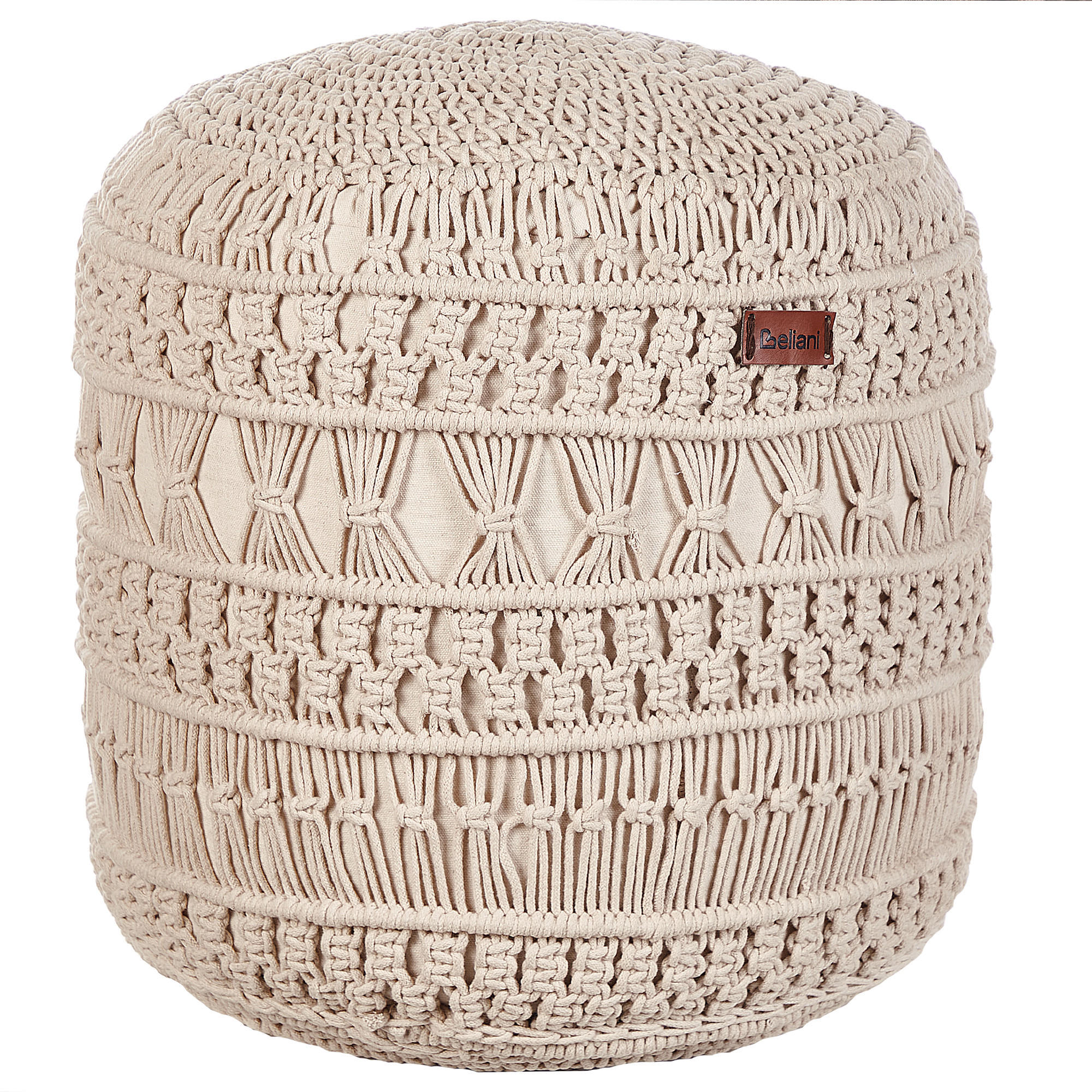 POUF Beige Thakot - Beige, Naturmaterialen (45/45/45cm) - Beliani