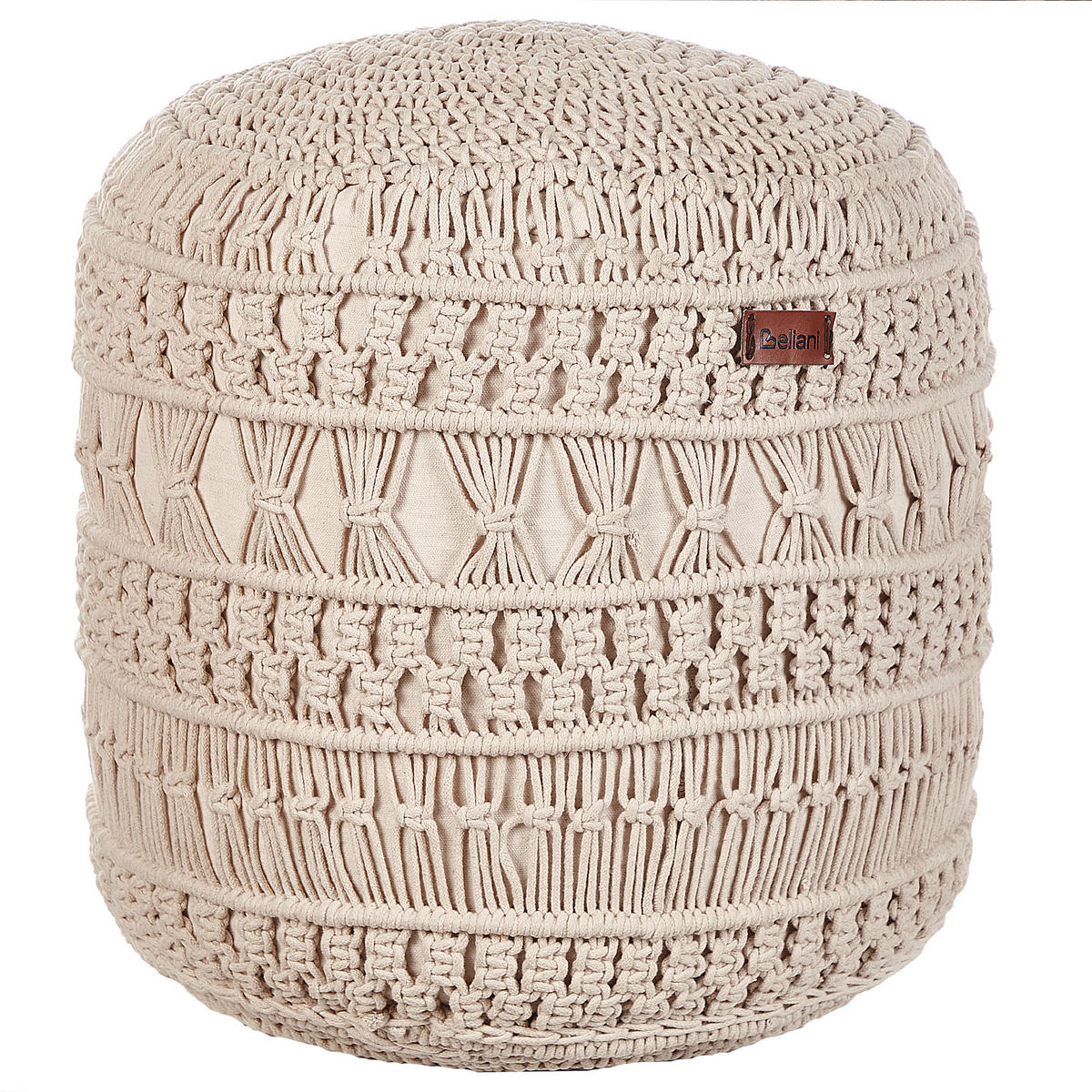 POUF Beige Thakot - Beige, Naturmaterialen (45/45/45cm) - Beliani