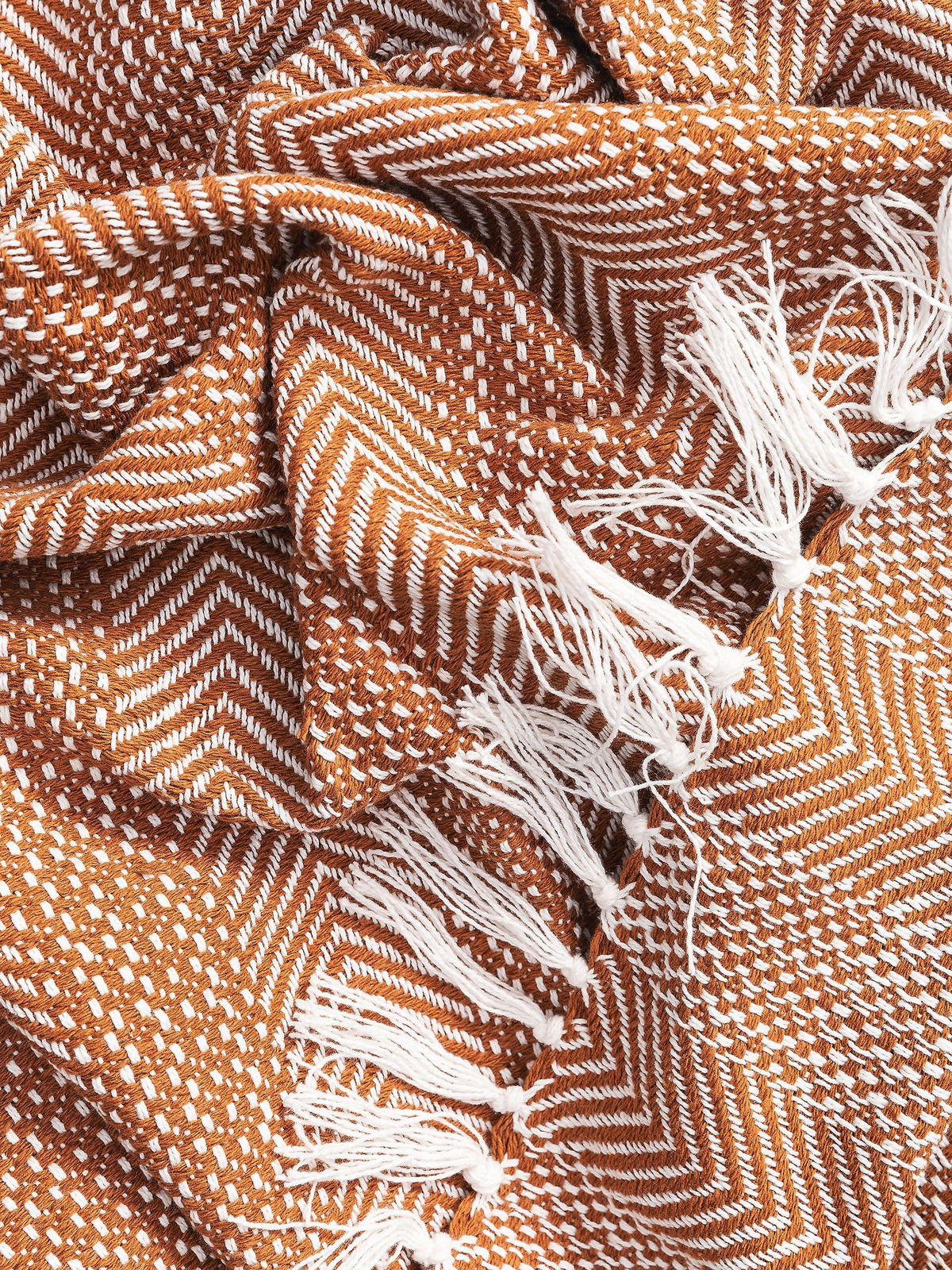 BAUMWOLLDECKE Alisea Braun 125x150 cm - Braun, Textil (125/150cm) - benuta Nest