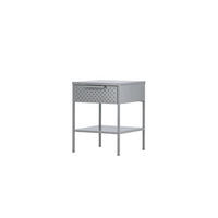 NACHTTISCH, Sacs, Hellgrau, Stahl, 40 x 40 x 52 cm - Hellgrau, Metall (40/52/40cm) - ebuy24