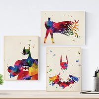 POSTER Set Mit 3 Batman A3 Rahmenlos - Klar, Papier (29.7/5/42cm) - Nacnic