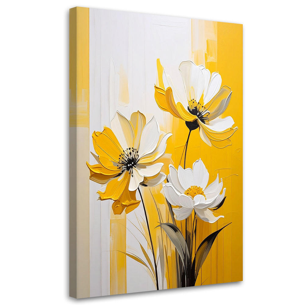 Feeby Leinwandbild, Gelb 80x120 cm