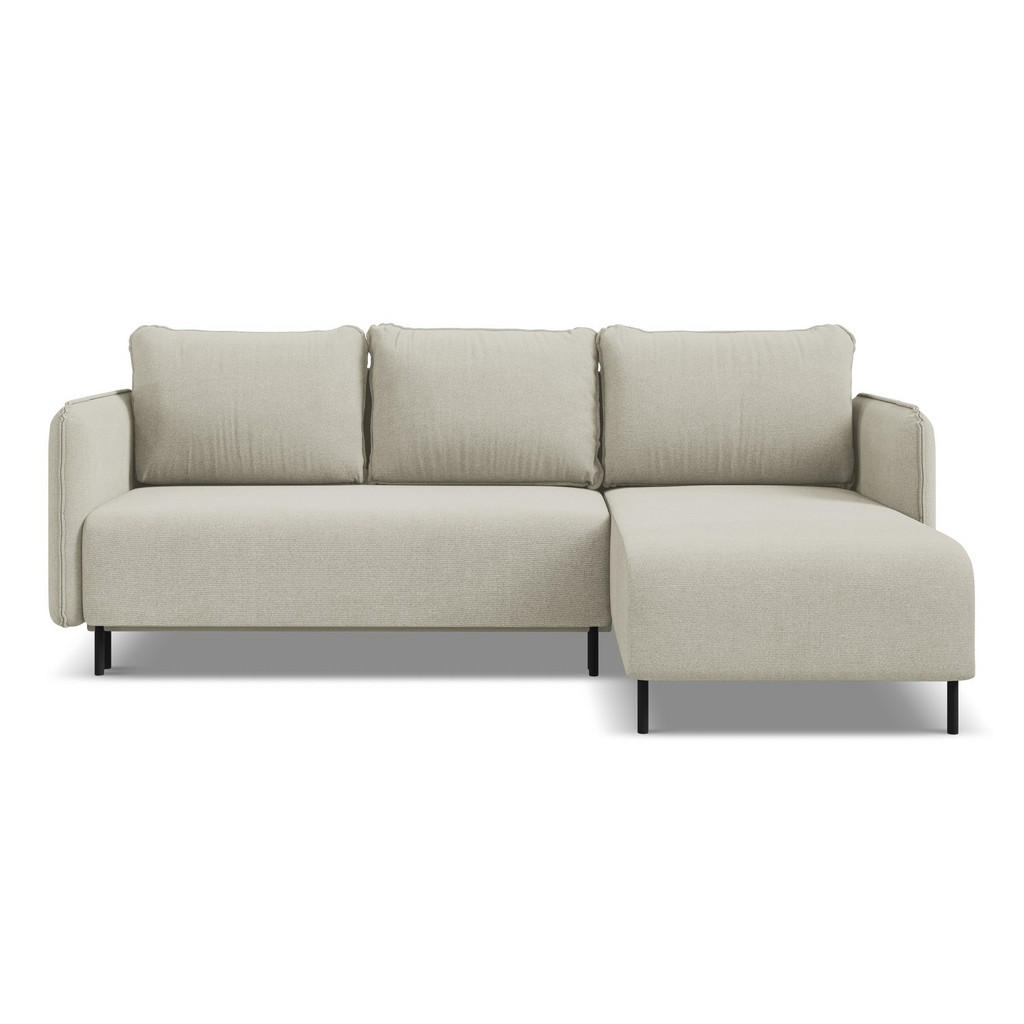 Thumbnail - Makamii Ecksofa, Creme, Textil, 3-Sitzer, Füllung: Schaumstoff, L-Form, Ottomane rechts, 236x162 cm, Made in EU, Wohnzim...