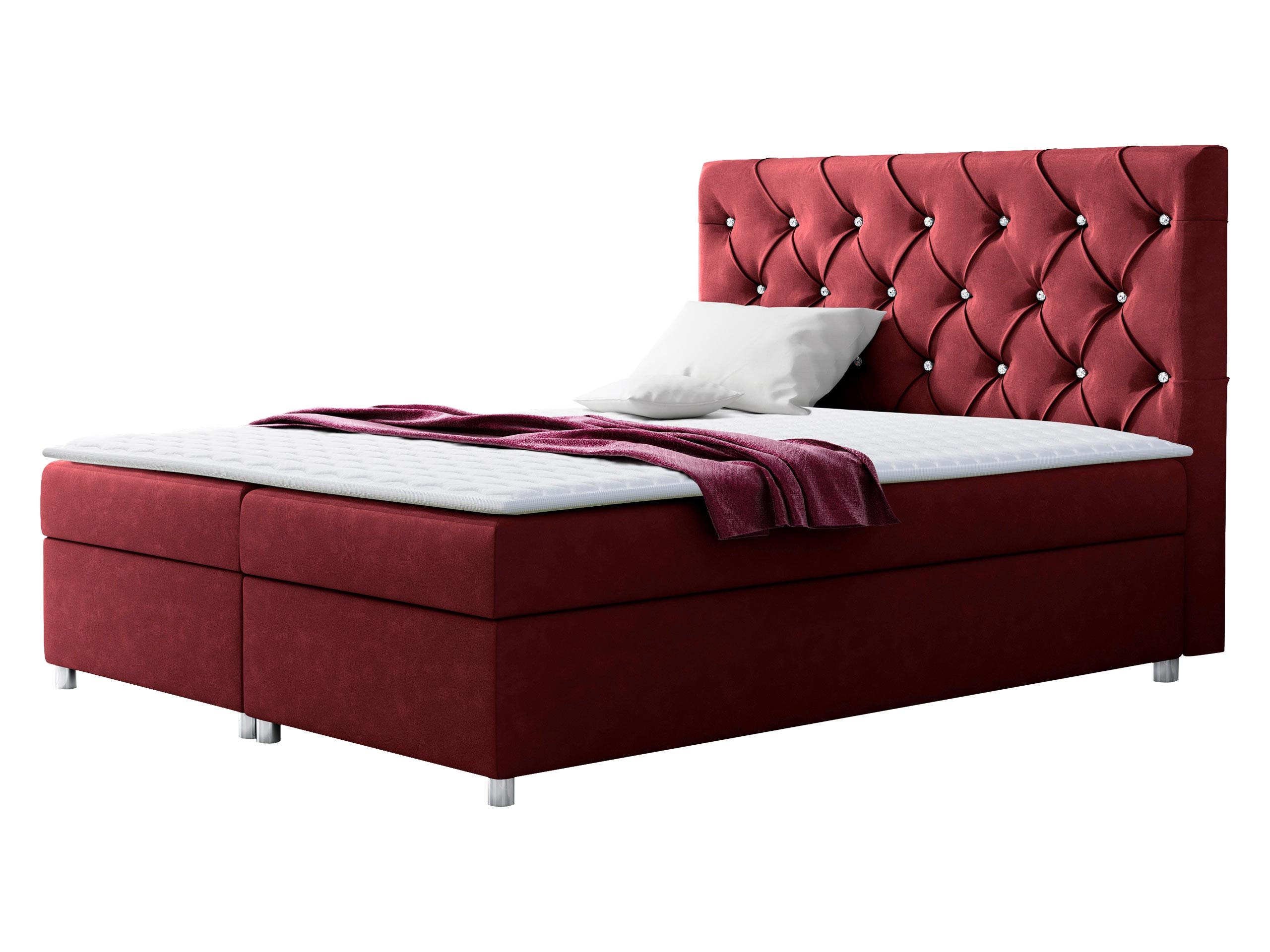 BOXBETT Roma - Rot, Holz (160/200cm) - MIRJAN24