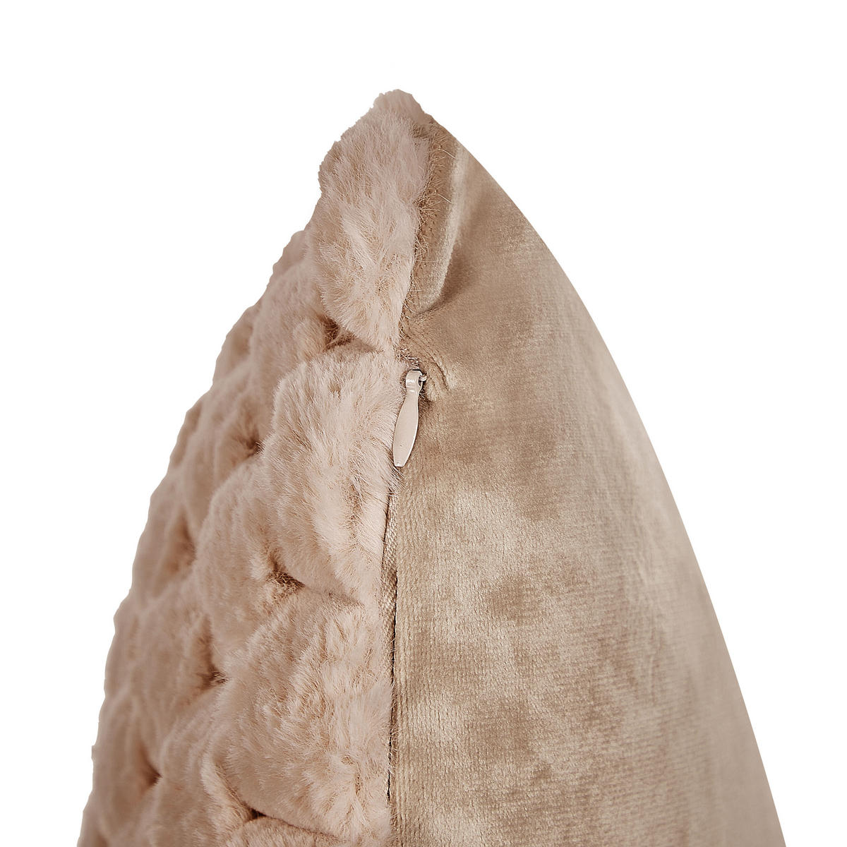 DEKOKISSEN 2er-Set Sandbeige 43/43 cm Purslane - Beige, Textil (43/43cm) - Beliani
