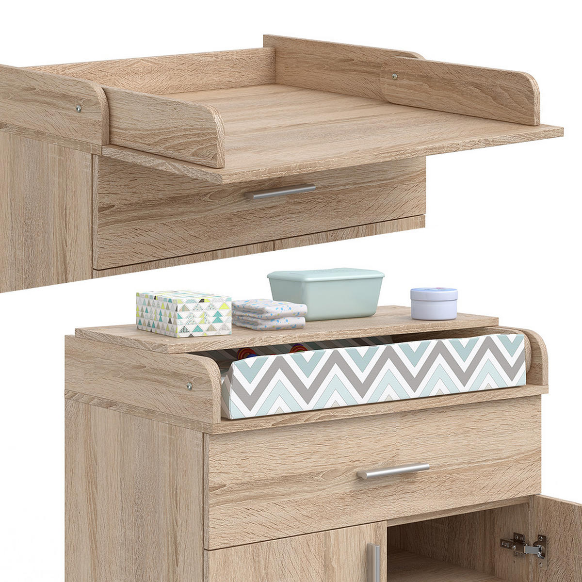 PREBAĽOVACÍ PULT Lena Sonoma - dub sonoma, kompozitné drevo (75/100/50cm) - Vicco