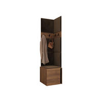 GARDEROBEN-SET Orion XXI - Nussbaumfarben/Braun, Holzwerkstoff/Kunststoff (42/186/46cm) - MIRJAN24