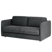 SCHLAFSOFA mit Matratze - Schwarz/Graphitfarben, Kunststoff/Textil (194/86/104cm) - home24