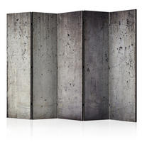 PARAVENT Einseitig Bedruckter 5-tlg 225x172 cm Betonimitation - Braun, Holz/Textil (225/172/3cm) - Muralo