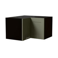 ECKHÄNGESCHRANK Oslo W12/60/36 Schwarz / Reed Green Matt 60 / 60 / 36cm - Schwarz/Grün, Holz/Holzwerkstoff (60/36/60cm) - Feldmann-Wohnen