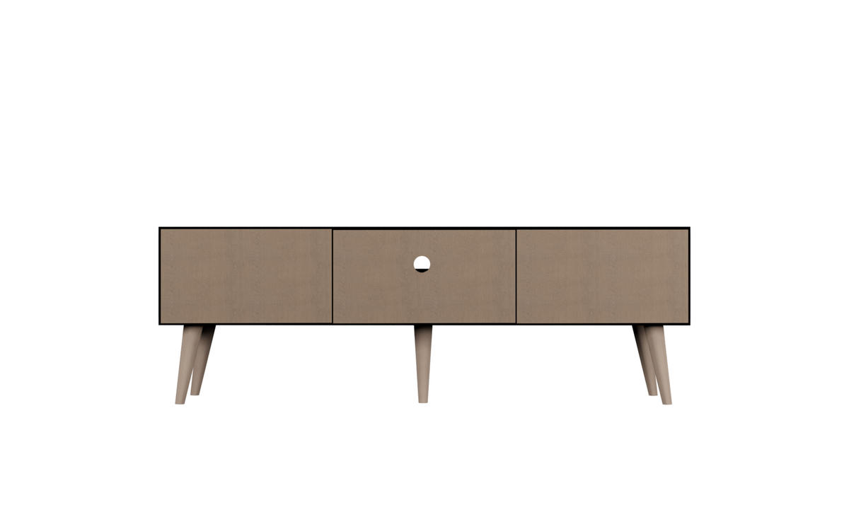 LOWBOARD Toronto II 35/55,2/160 cm - Schwarz, Holzwerkstoff (35/55/160cm) - Kocot Kids