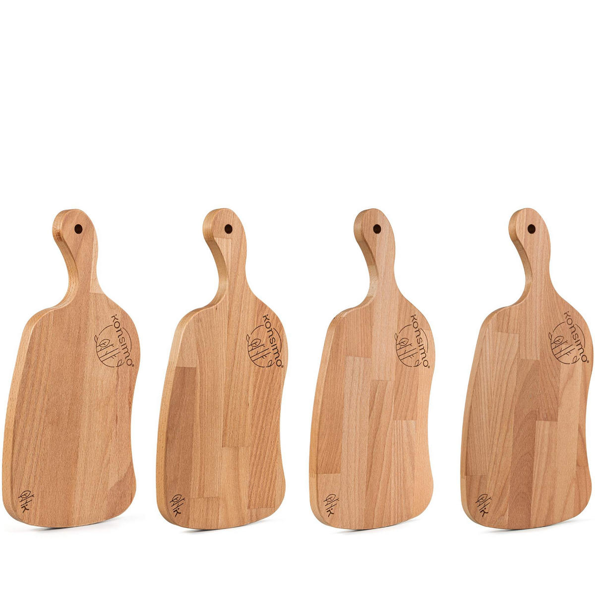SCHNEIDEBRETT Holz Buche geölt LIVO 4-tlg - Buchefarben, Holz (16/33cm) - KONSIMO®