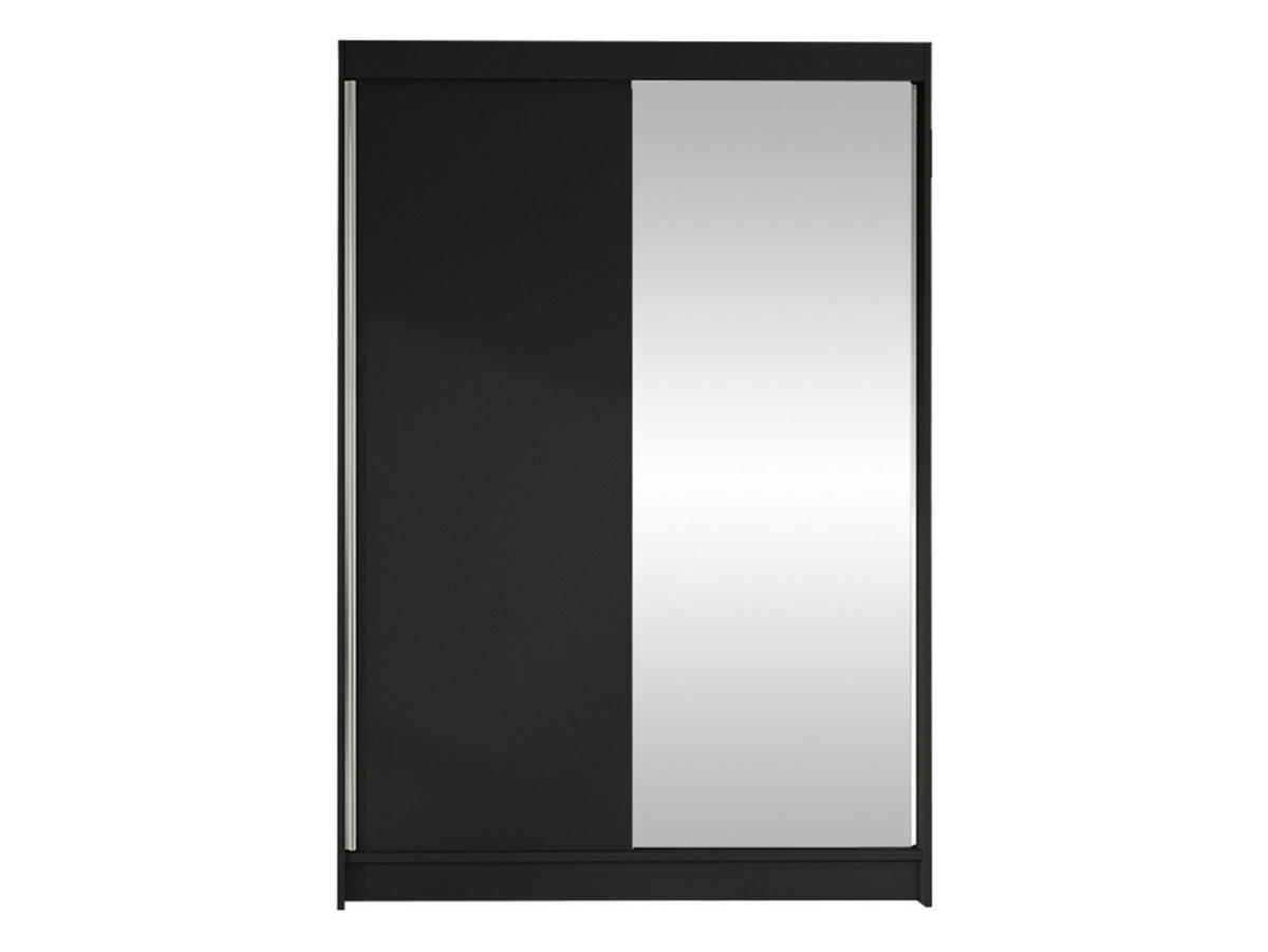 SCHWEBETÜRENSCHRANK Lino I - Schwarz, Holzwerkstoff/Metall (120/200/58cm) - MIRJAN24