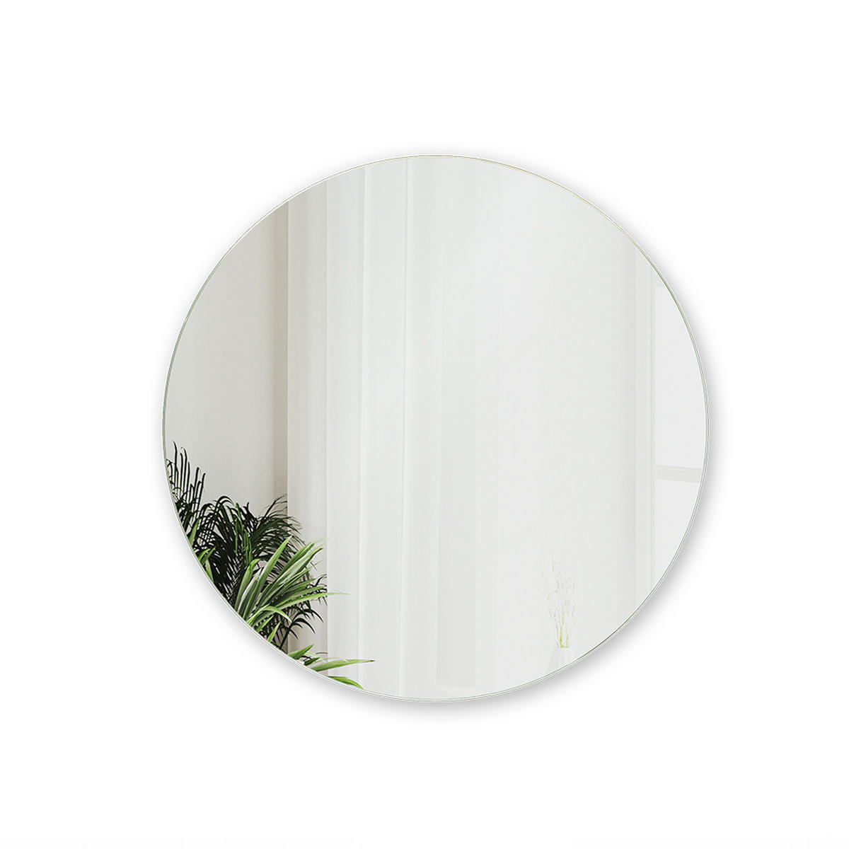 BADEZIMMERSPIEGEL Karen Weiß 60 x 60 cm Rund - Weiß, Glas (60/60/2.1cm) - Vicco