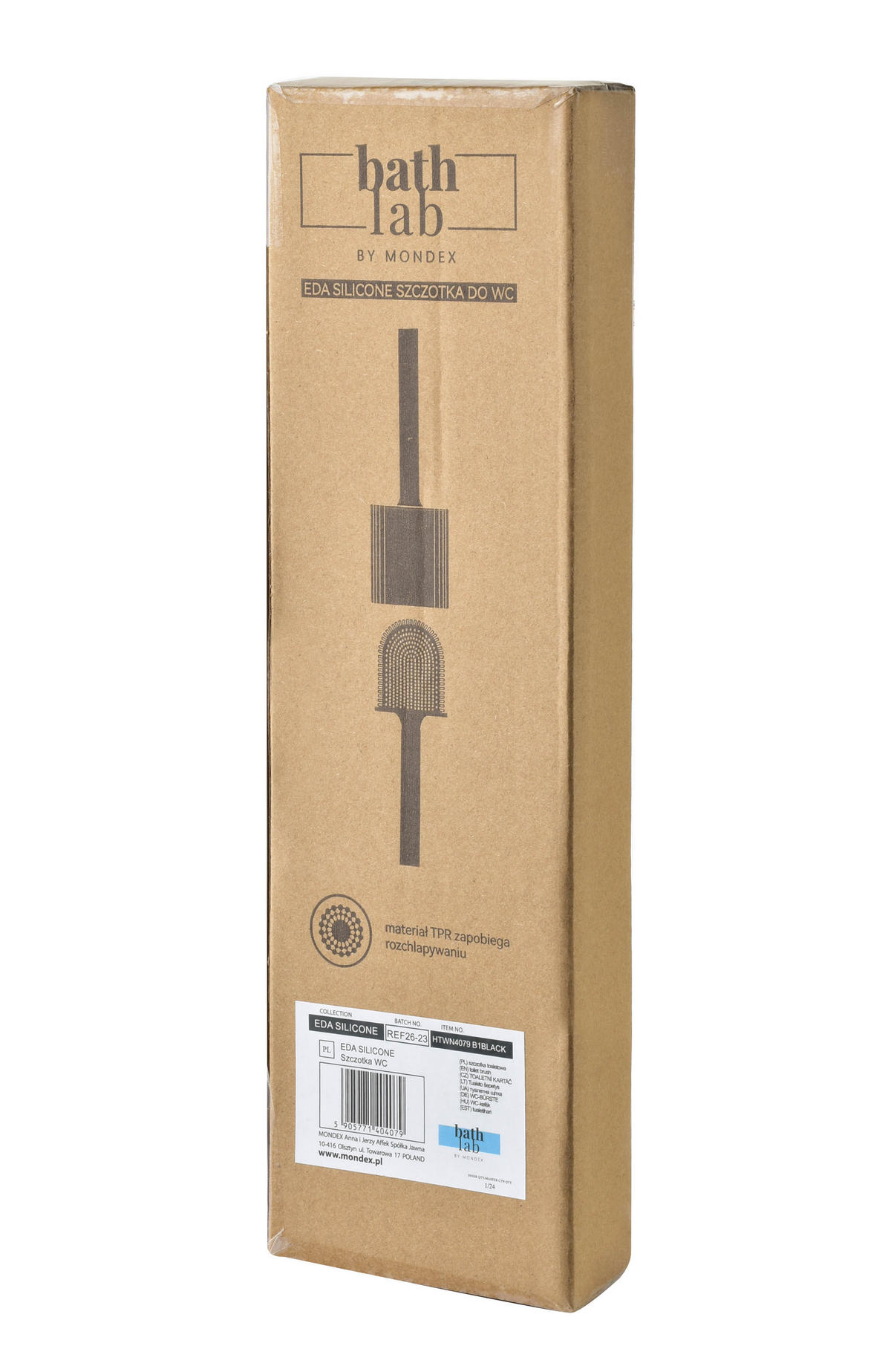 WC-GARNITUR Eda Schwarz 35.5/5/36 cm Kunstoff - Schwarz, Kunststoff (5/36/35.5cm) - Mondex