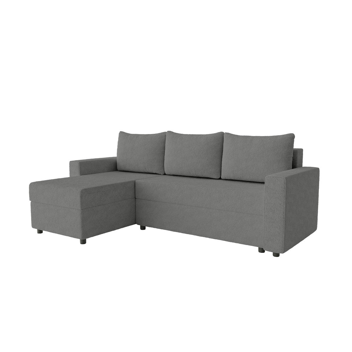 ECKSOFA Goka L mit Schlaffunktion, Graphit - Graphitfarben, Textil (230/146cm) - Fedve