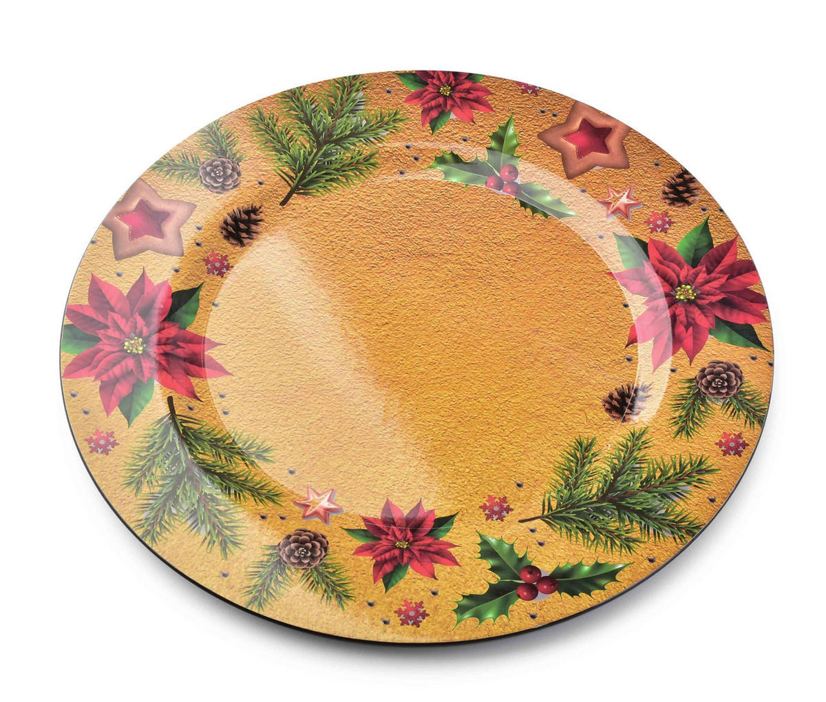 UNTERSETZER Blanche Festive Gold 33/33/2 cm Kunstoff - Goldfarben, Kunststoff (33/2cm) - Mondex