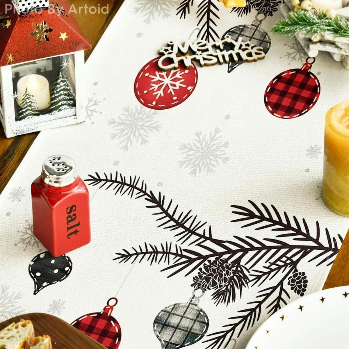 TISCHLÄUFER Weihnachten 33 x 183 cm - Multicolor, Textil (183/33/1.5cm)