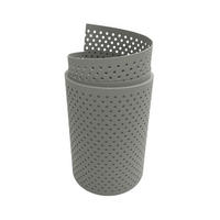 SICHTSCHUTZSTREIFEN PP Premium Gelocht 15 Prozent Streifen Steingrau 2,55m - Graubraun, Kunststoff (255/19cm) - ZAUN|ZU
