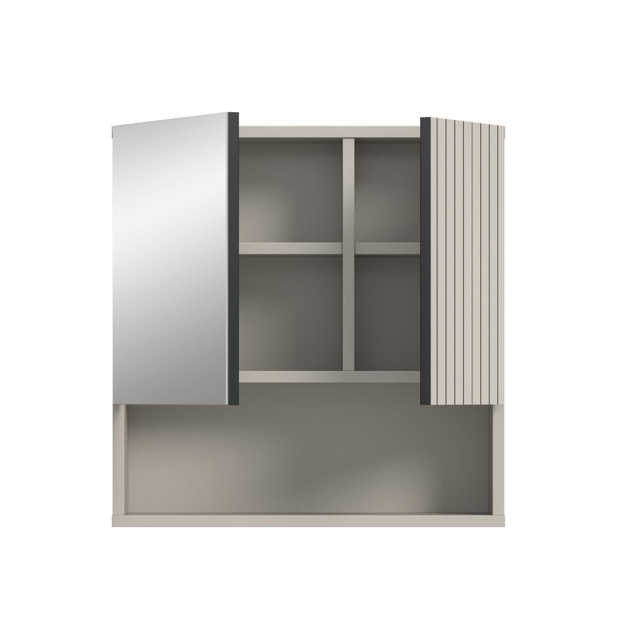 SPIEGELSCHRANK MONE (B/H/T: ca. 60/55/17 cm) in Kaschmir/Kaschmir - Sandfarben, Holzwerkstoff (60/55/17cm)