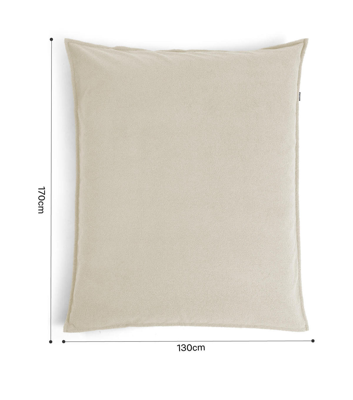 SITZSACK BEZUG Das Kuschel-Cover - Beige, Textil (170/130/2cm) - Mokebo
