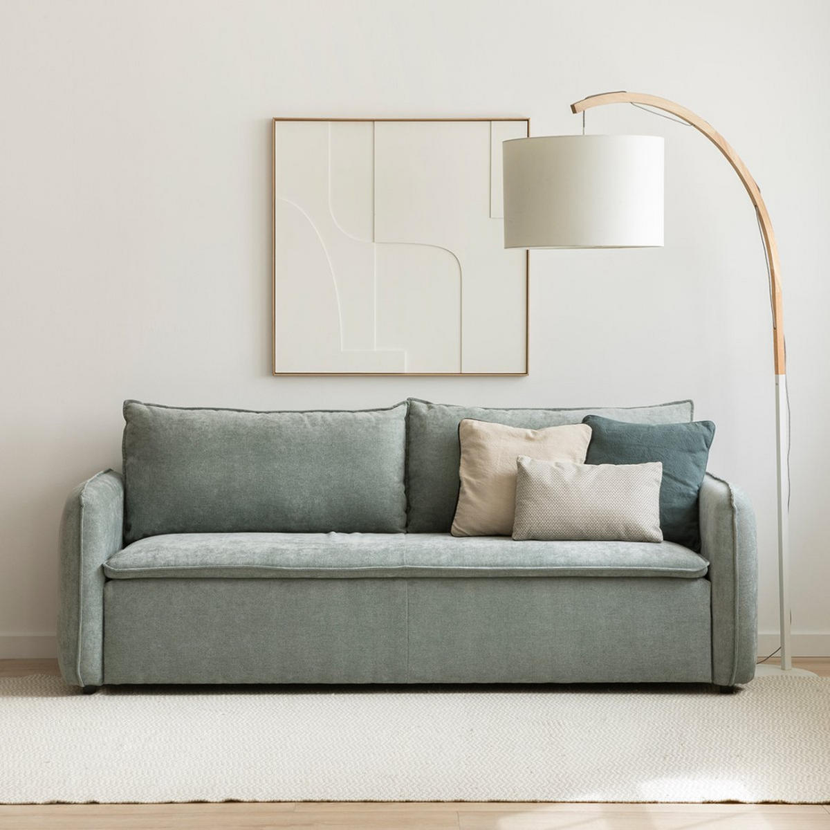 SCHLAFSOFA Ander Grün 224 cm x 89 cm - Grün, Textil (224/89/92cm) - Kenay Home