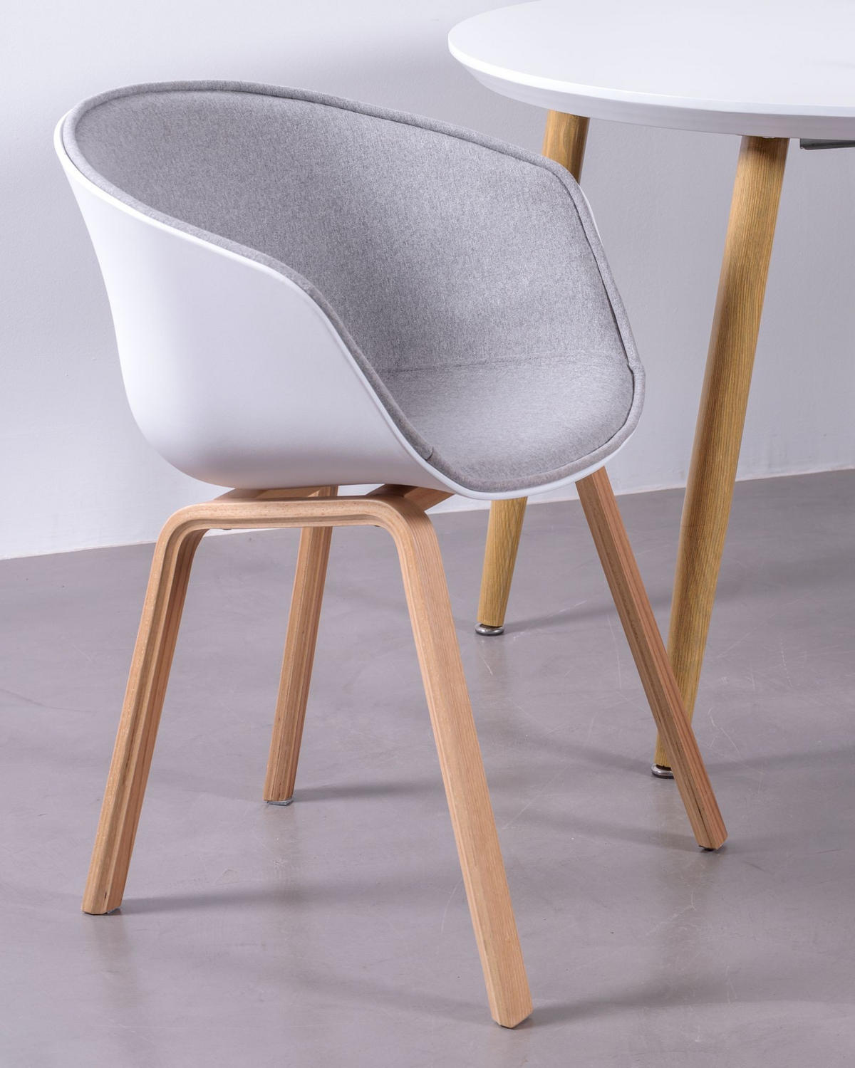 ESSZIMMERSTUHL gepolstert Kunststoff Grau - Grau, Kunststoff (59/78/56cm) - Nest Dream