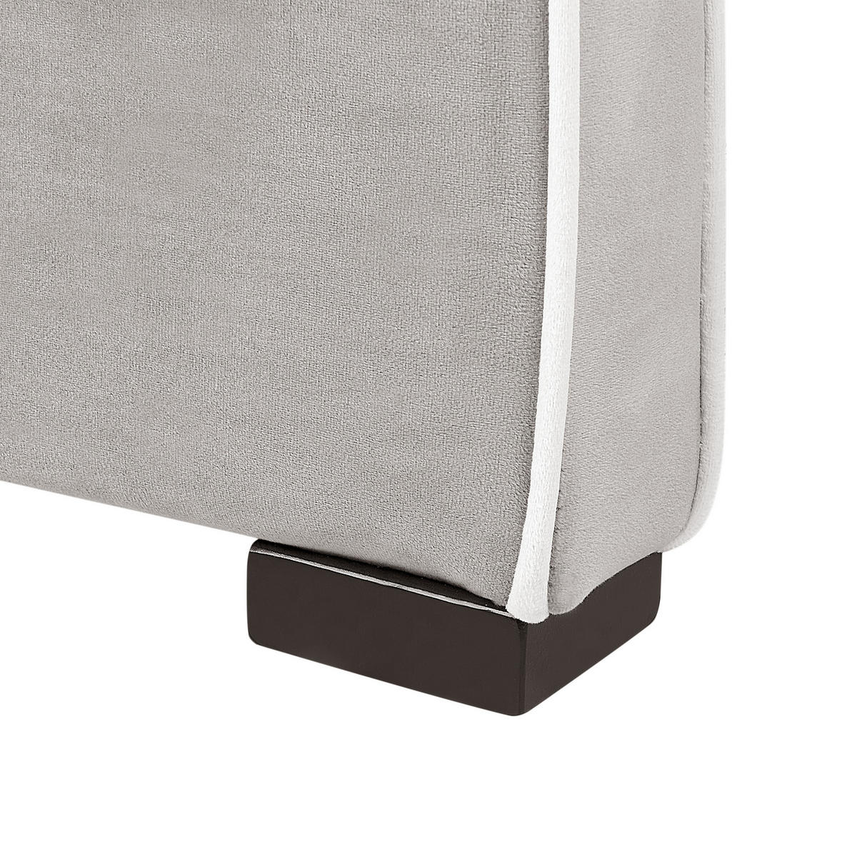 BETT mit Lattenrost 90x200 cm Grau Teenie - Hellgrau, Textil (90/200cm) - Beliani