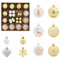 WEIHNACHTSKUGEL-SET 40 -teilig 6/6/6 cm Weiß Kunststoff - Weiß, Kunststoff (6/6/6cm) - vidaXL